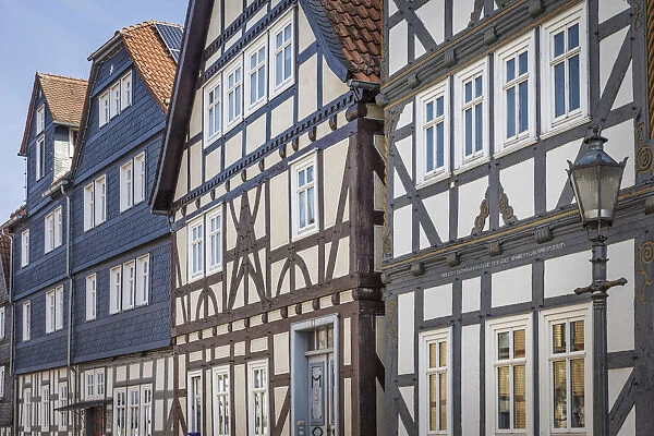 Half-timbered houses in the old town of Frankenberg (Eder), Hesse, Germany