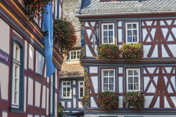 Framed Print : Half-timbered houses in the old town of Idstein, Hesse, Germany Framed Print : Half-timbered houses in the old town of Idstein, Hesse, Germany