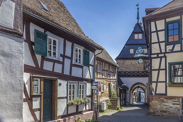 Half-timbered houses in the old town of Oberursel, Taunus, Hesse, Germany