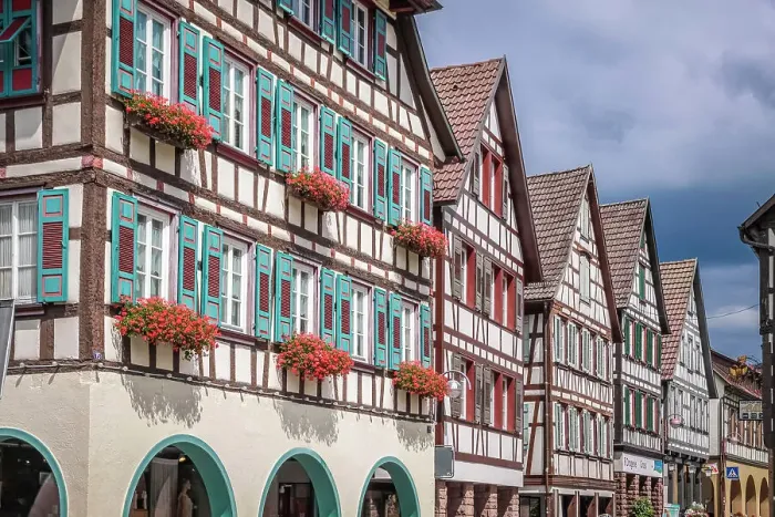 Framed Print : Half-timbered houses in the old town of Schiltach, Black Forest, Baden-Wurttemberg, Germany Framed Print : Half-timbered houses in the old town of Schiltach, Black Forest, Baden-Wurttemberg, Germany