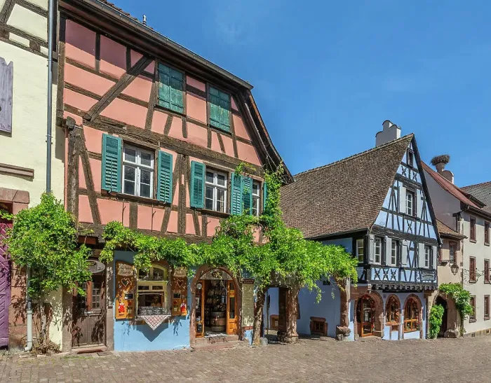 Framed Print : Half-timbered houses at Riquewihr, Haut-Rhin, Alsace, Alsace-Champagne-Ardenne-Lorraine, Grand Est, France Framed Print : Half-timbered houses at Riquewihr, Haut-Rhin, Alsace, Alsace-Champagne-Ardenne-Lorraine, Grand Est, France