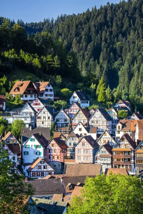 Framed Print : Half-timbered houses in Schiltach, Kinzigtal Valley, Black Forest, Baden-Wurttemberg, Germany Framed Print : Half-timbered houses in Schiltach, Kinzigtal Valley, Black Forest, Baden-Wurttemberg, Germany