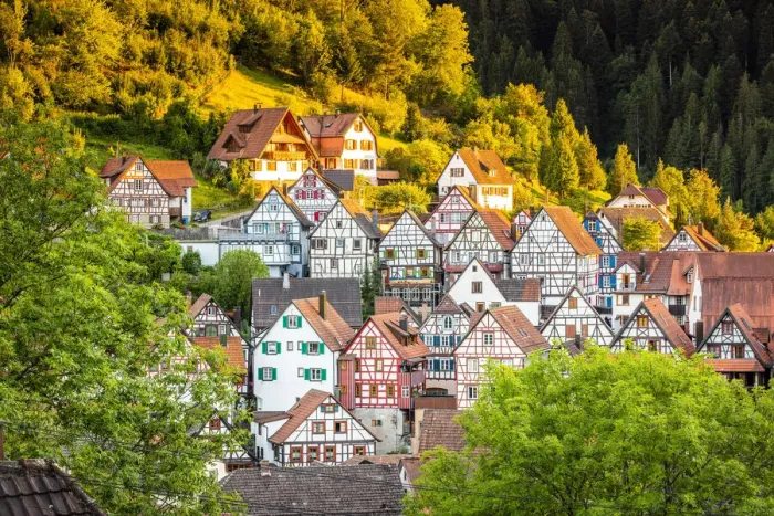 Framed Print : Half-timbered houses in Schiltach, Kinzigtal Valley, Black Forest, Baden-Wurttemberg, Germany Framed Print : Half-timbered houses in Schiltach, Kinzigtal Valley, Black Forest, Baden-Wurttemberg, Germany