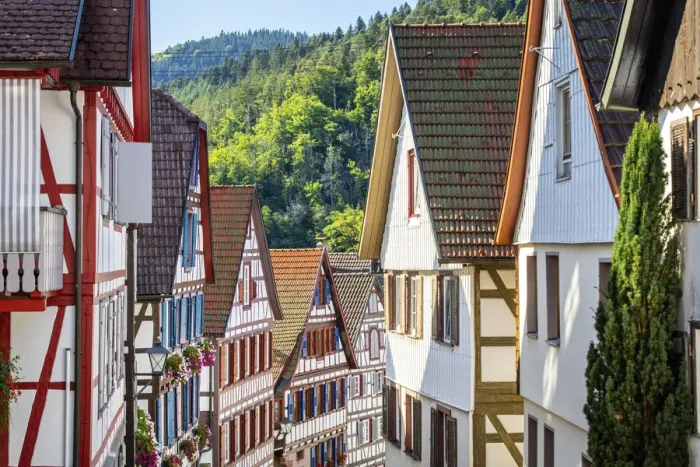 Framed Print : Half-timbered houses in Schiltach, Kinzigtal Valley, Black Forest, Baden-Wurttemberg, Germany Framed Print : Half-timbered houses in Schiltach, Kinzigtal Valley, Black Forest, Baden-Wurttemberg, Germany