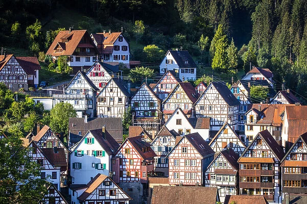 Half-timbered houses in Schiltach, Kinzigtal Valley, Black Forest, Baden-Wurttemberg, Germany
