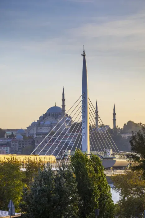 Framed Print : Halic Metro Bridge & Suleymaniye Camii (Mosque), Golden Horn, Istanbul, Turkey Framed Print : Halic Metro Bridge & Suleymaniye Camii (Mosque), Golden Horn, Istanbul, Turkey