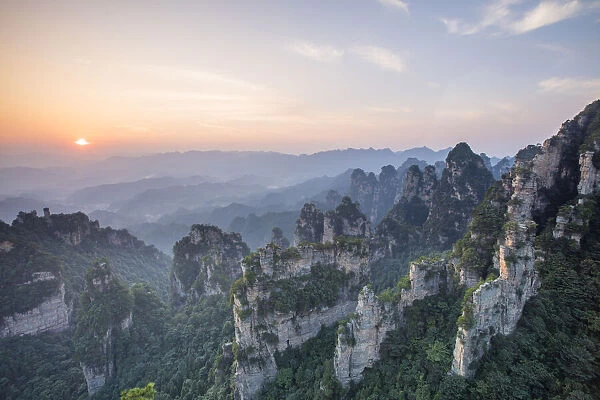 The Hallelujah or Avatar Mountains, Zhonghua, Zhangjiajie, Hunan, China