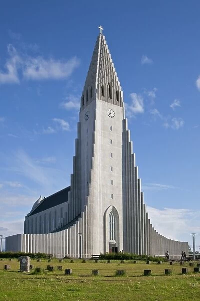 Hallgrimskirkja, Icelands iconic Lutheran church in Reykjavik, took 34 years to build after World War 11. It is the islands tallest building and was named after the influential Icelandic poet and clergyman, Hallgrimur Petursson (1614-74)