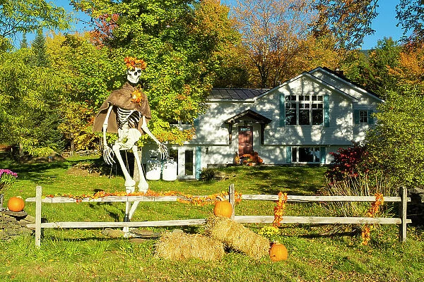 Halloween display, Vermont, USA