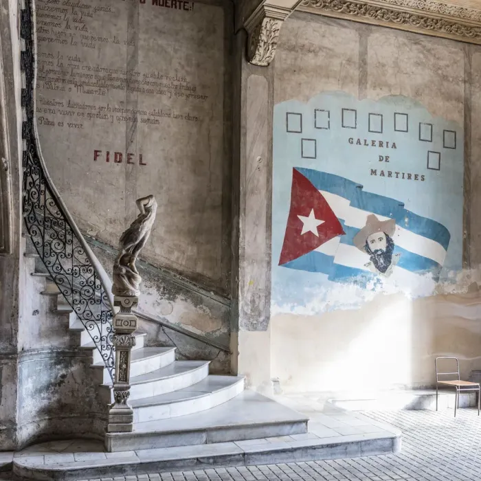 Framed Print : The hallway and staircase leading up to La Guarida restaurant, Centro Habana, Havana Framed Print : The hallway and staircase leading up to La Guarida restaurant, Centro Habana, Havana