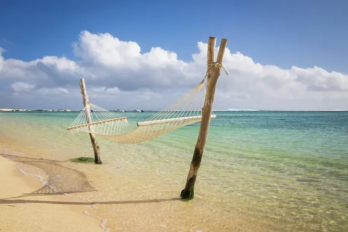 Framed Print : Hammock and tropical beach, La Morne, Mauritius, Africa. Spring (May) 2024 Framed Print : Hammock and tropical beach, La Morne, Mauritius, Africa. Spring (May) 2024