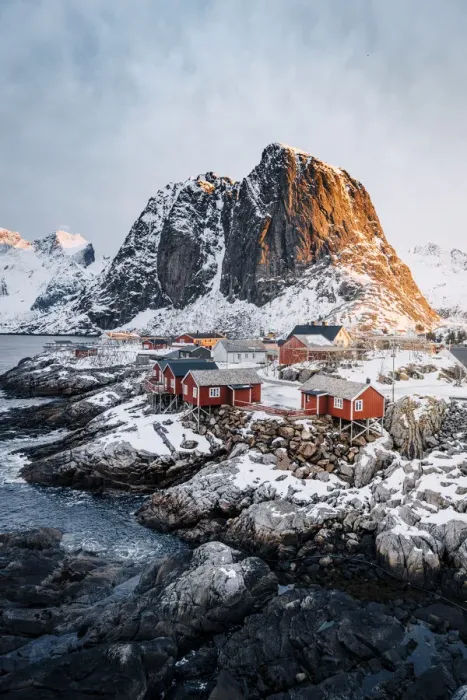 Framed Print : Hamnoy village, Lofoten Islands, Nordland, Norway Framed Print : Hamnoy village, Lofoten Islands, Nordland, Norway