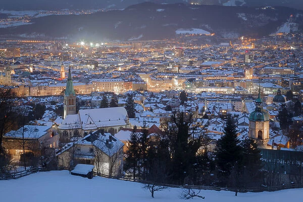 Haotting quarter at evening, Innsbruck, Tyrol, Austria, Europe