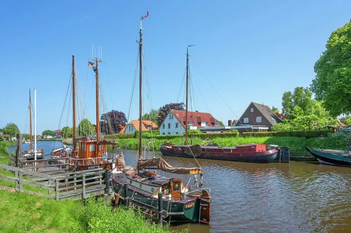 Framed Print : Harbor of Carolinensiel, East Frisia, Lower Saxony, Germany Framed Print : Harbor of Carolinensiel, East Frisia, Lower Saxony, Germany