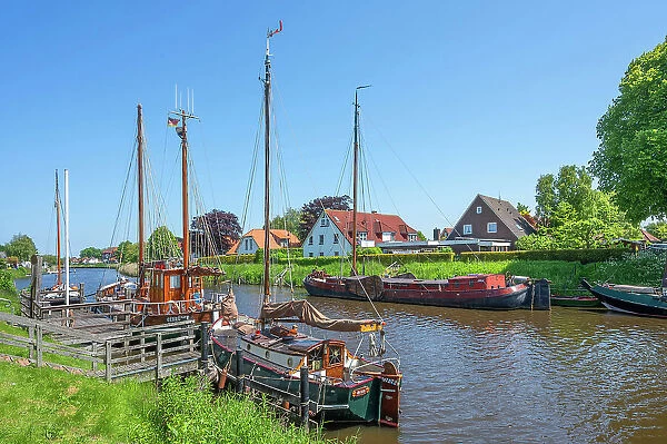 Harbor of Carolinensiel, East Frisia, Lower Saxony, Germany