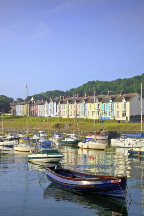 Framed Print : The Harbour at Aberaeron, Cardigan Bay, Wales, United Kingdom, Europe
