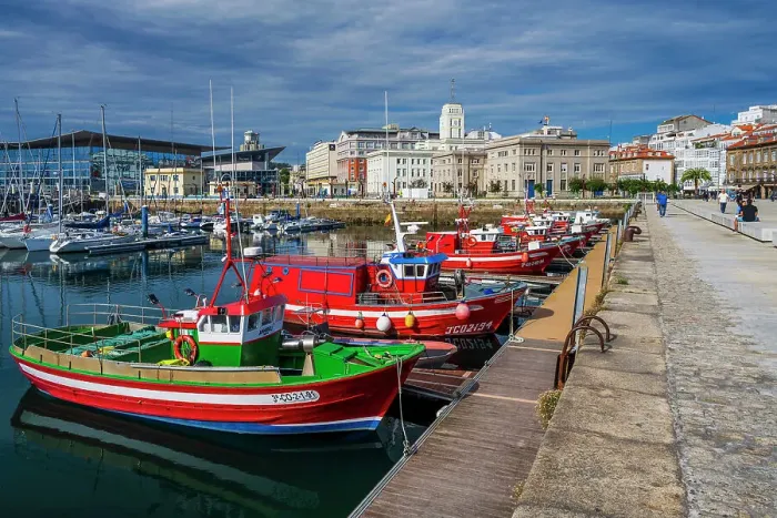 Framed Print : Harbour, A Coruna, Galicia, Spain Framed Print : Harbour, A Coruna, Galicia, Spain