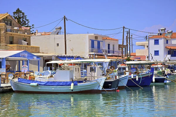 The Harbour, Elafonisos Island, Laconia, The Peloponnese, Greece, Southern Europe