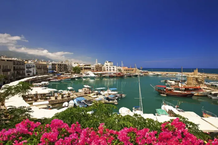 Framed Print : Harbour of Girne or Keryneia in North Cyprus