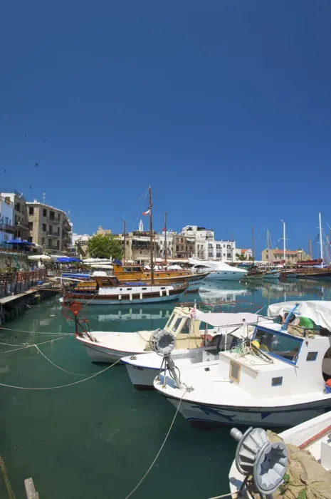 Framed Print : Harbour of Girne or Keryneia in North Cyprus