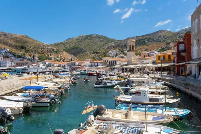 Framed Print : Harbour of Hydra Town, Hydra (Ydra), Saronic Islands, Greece Framed Print : Harbour of Hydra Town, Hydra (Ydra), Saronic Islands, Greece