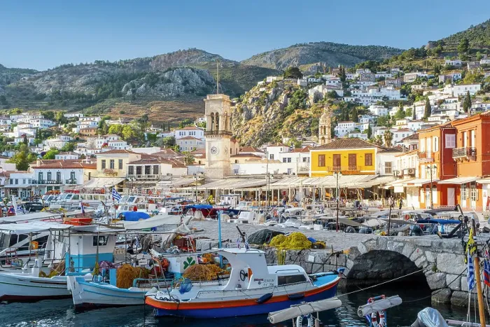 Framed Print : Harbour of Hydra Town, Hydra (Ydra), Saronic Islands, Greece Framed Print : Harbour of Hydra Town, Hydra (Ydra), Saronic Islands, Greece