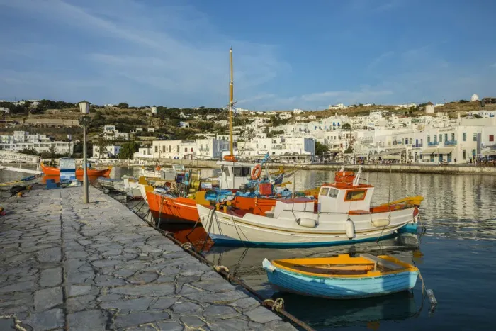 Framed Print : Harbour in Mykonos Town, Mykonos, Cyclade Islands, Greece Framed Print : Harbour in Mykonos Town, Mykonos, Cyclade Islands, Greece
