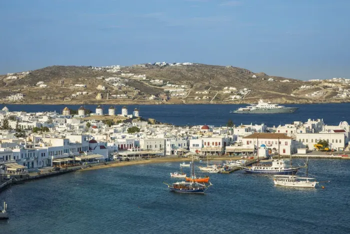 Framed Print : Harbour in Mykonos Town, Mykonos, Cyclade Islands, Greece Framed Print : Harbour in Mykonos Town, Mykonos, Cyclade Islands, Greece