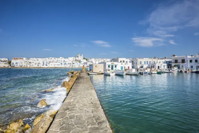 Framed Print : Harbour at Naousa, Paros, Cyclade Islands, Greece Framed Print : Harbour at Naousa, Paros, Cyclade Islands, Greece