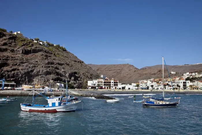 Framed Print : Harbour, Playa Santiago, La Gomera, Canary Islands, Spain Framed Print : Harbour, Playa Santiago, La Gomera, Canary Islands, Spain