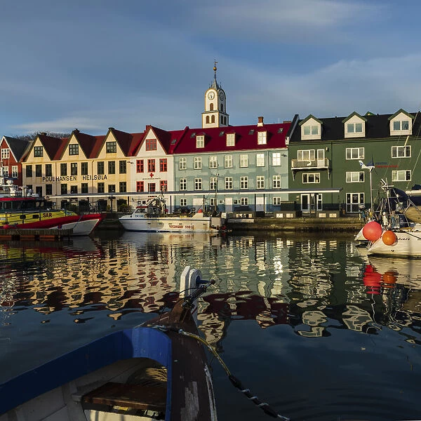 The harbour in Torshavn. Streymoy, Faroe Islands