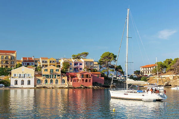 The harbour and Venetian architecture of Assos, Kefalonia, Ionian Islands, Greece