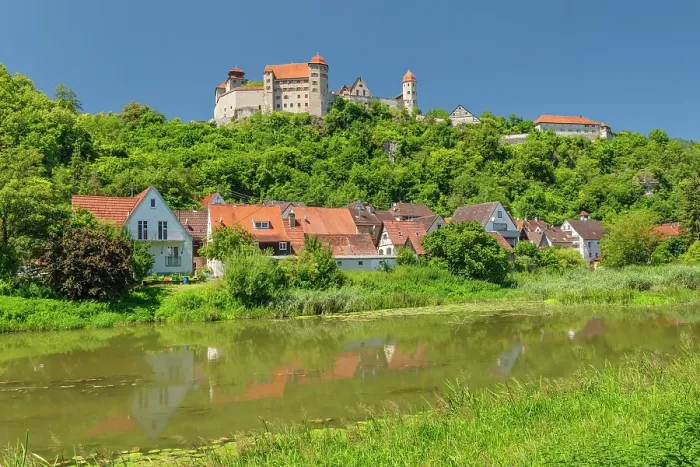 Framed Print : Harburg Castle, Harburg, Romantic Road, Swabia, Bavaria; Germany