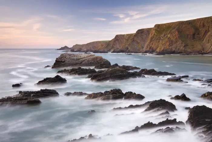 Framed Print : Hartland Point from Hartland Quay, Devon, England. Spring (April) 2010