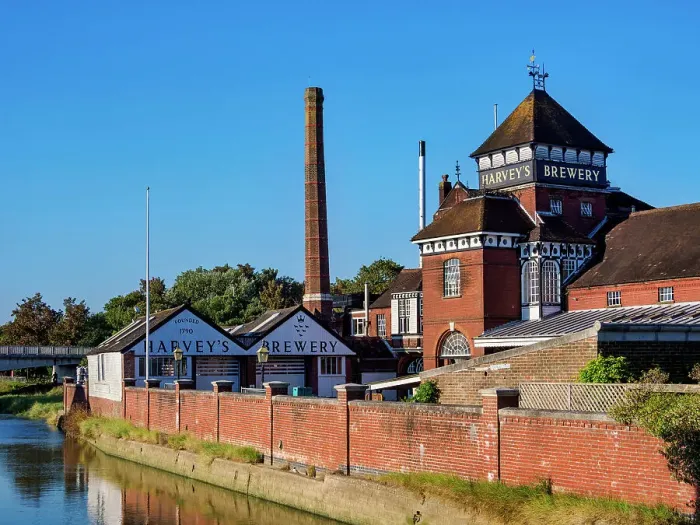 Framed Print : Harvey's Brewery and River Ouse, Lewes, East Sussex, England, United Kingdom Framed Print : Harvey's Brewery and River Ouse, Lewes, East Sussex, England, United Kingdom
