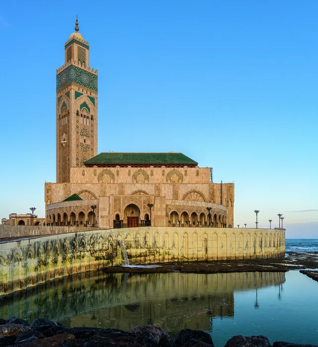 Framed Print : Hassan II mosque at dawn, Casablanca, Casablanca-Settat, Morocco