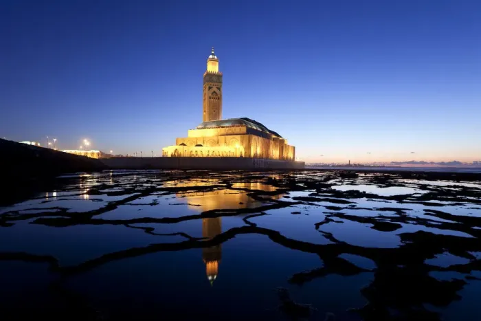 Framed Print : Hassan II Mosque, the third largest mosque in the world, Casablanca, Morocco, North