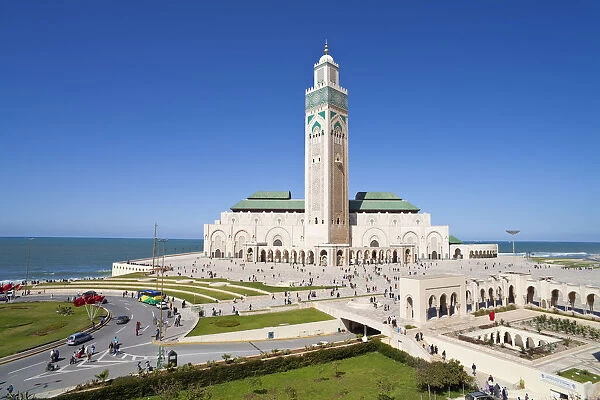 Hassan II Mosque, the third largest mosque in the world, Casablanca, Morocco, North