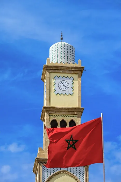 Framed Print : Hassan II mosque minaret and Moroccan flag, Casablanca, Casablanca-Settat, Morocco Framed Print : Hassan II mosque minaret and Moroccan flag, Casablanca, Casablanca-Settat, Morocco