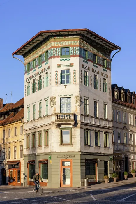 Framed Print : Hauptmann House, Preseren Square, Ljubljana, Slovenia, Eastern Europe Framed Print : Hauptmann House, Preseren Square, Ljubljana, Slovenia, Eastern Europe