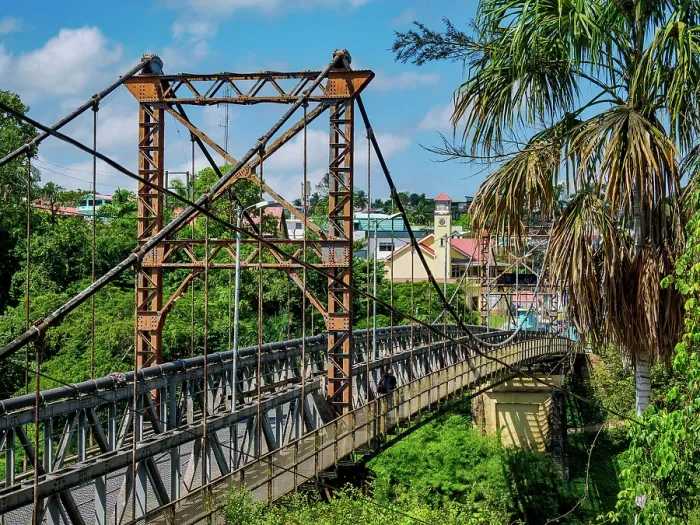 Framed Print : Hawkesworth Bridge over the Macal River, San Ignacio, Cayo District, Belize Framed Print : Hawkesworth Bridge over the Macal River, San Ignacio, Cayo District, Belize