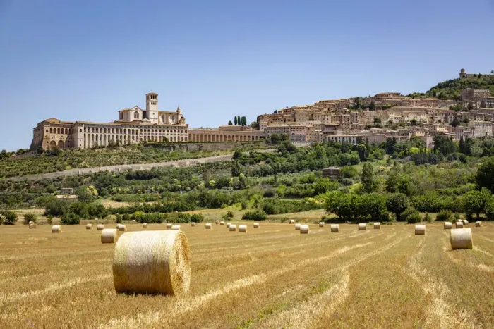 Framed Print : Hay bales in Assisi, Umbria, Italy Framed Print : Hay bales in Assisi, Umbria, Italy