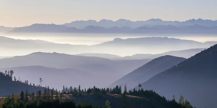 Framed Print : Hazy Mountains in Eggen Valley, South Tyrol, Dolomites, Italy Framed Print : Hazy Mountains in Eggen Valley, South Tyrol, Dolomites, Italy