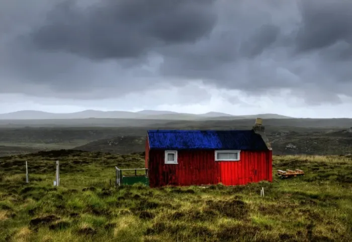 Framed Print : HDR image of a croft, Hebrides, Scotland, UK Framed Print : HDR image of a croft, Hebrides, Scotland, UK