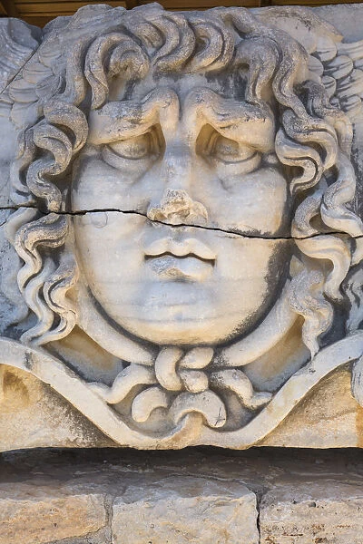 Head of Medusa, ruins of ancient Temple of Apollo, Didyma, Aydin Province, Turkey