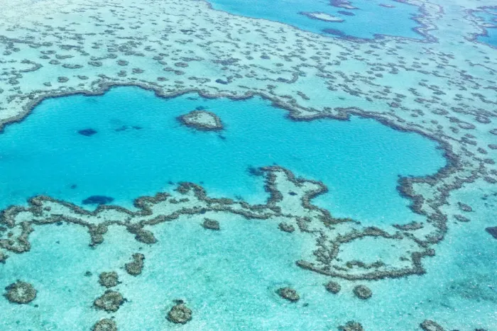 Framed Print : Heart reef in the Great Barrier Reef from above, Queensland, Australia Framed Print : Heart reef in the Great Barrier Reef from above, Queensland, Australia