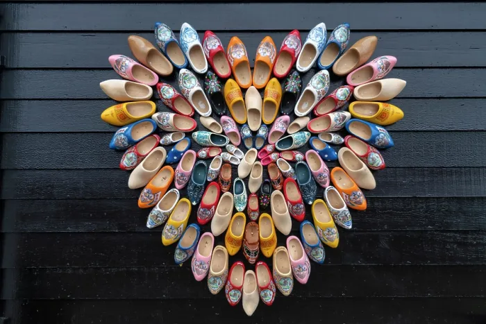 Framed Print : Heart-shaped Collection of Clogs, Zaanse Schans Museum, Holland, Netherlands Framed Print : Heart-shaped Collection of Clogs, Zaanse Schans Museum, Holland, Netherlands