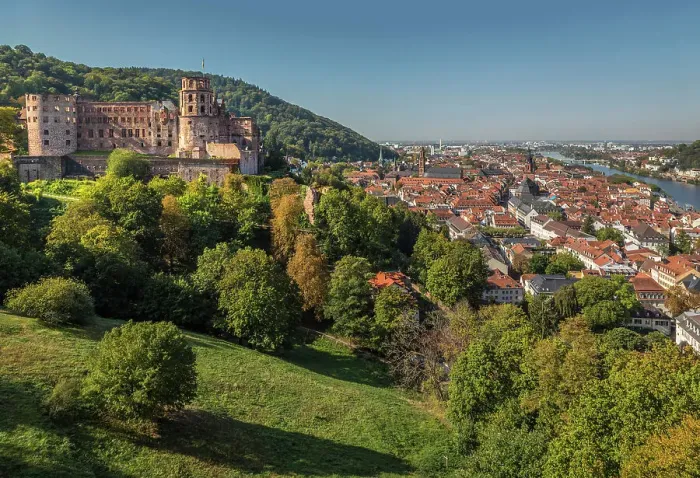 Framed Print : Heidelberg Castle and Old Town, Baden-Wurttemberg, Germany Framed Print : Heidelberg Castle and Old Town, Baden-Wurttemberg, Germany