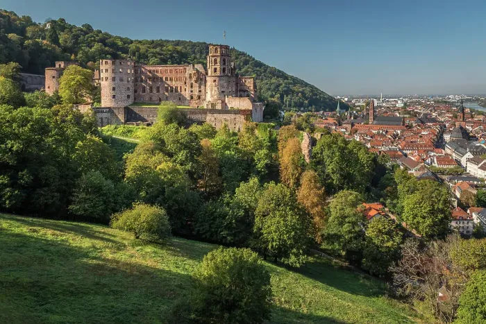 Framed Print : Heidelberg Castle and Old Town, Baden-Wurttemberg, Germany Framed Print : Heidelberg Castle and Old Town, Baden-Wurttemberg, Germany