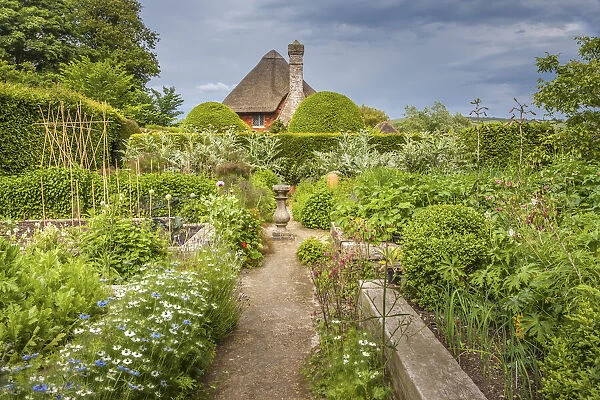 Herb garden at Alfriston Clergy House, East Sussex, England